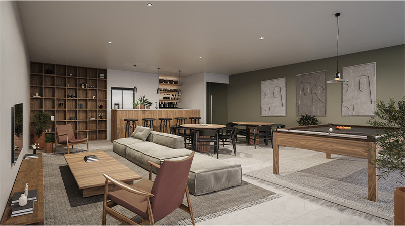 Sports Bar Departamentos en venta Las Rosas Square